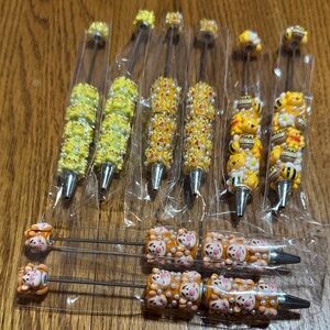 Set of 8 Assorted  4 Pokemon and 4 Pooh Bear DIY pens